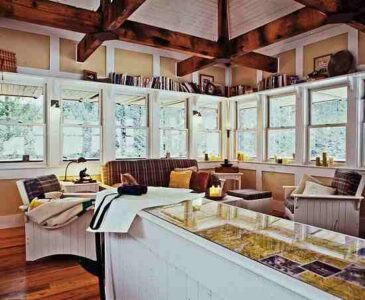 Interior of Fire Tower Cabin